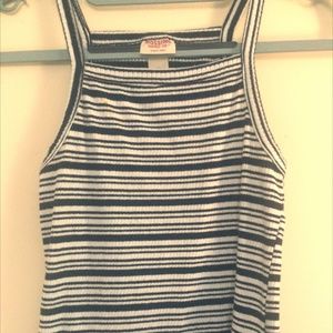 Black and white halter top